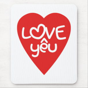 Vietnamesisch Valentine in Liebe Yêu in asiatische Mousepad