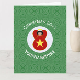 Vietnamesische Flagge Engel Weihnachten Personalis Karte