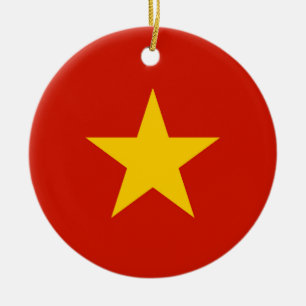 Vietnamesische Flagge Keramik Ornament