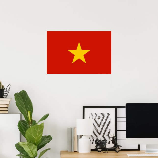 Vietnamesische Flagge Poster (Heimbüro)