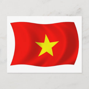 Vietnamesische Flagge Postkarte