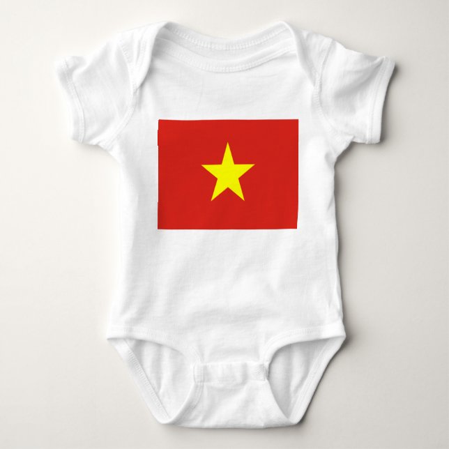 vietnamesische Flagge (Vietnam) Baby Strampler (Vorderseite)