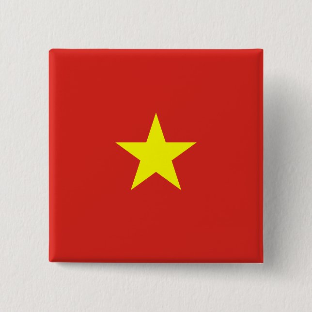 vietnamesische Flagge (Vietnam) Button (Vorderseite)