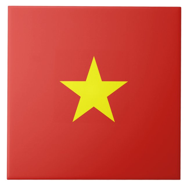 vietnamesische Flagge (Vietnam) Fliese (Vorderseite)