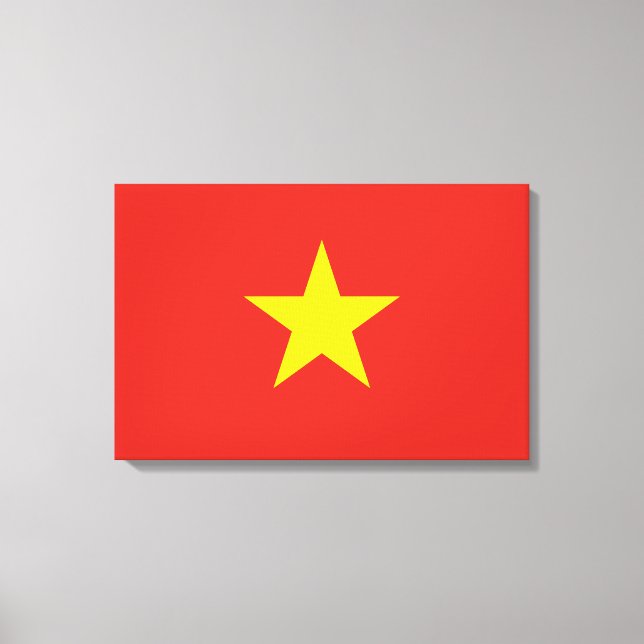 vietnamesische Flagge (Vietnam) Leinwanddruck (Vorderseite)