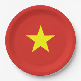 vietnamesische Flagge (Vietnam) Pappteller