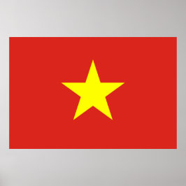 vietnamesische Flagge (Vietnam) Poster