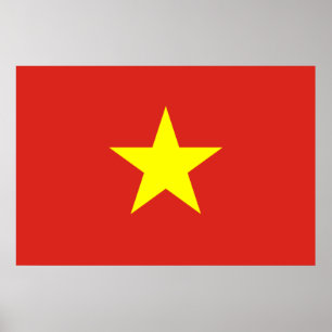 vietnamesische Flagge (Vietnam) Poster