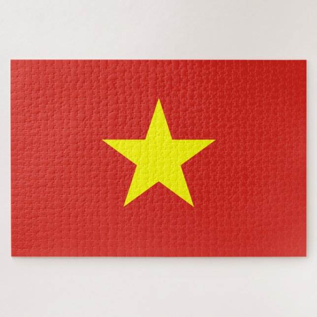 vietnamesische Flagge (Vietnam) Puzzle (Horizontal)