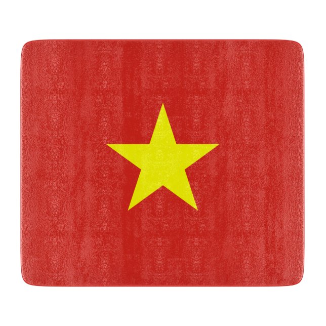 vietnamesische Flagge (Vietnam) Schneidebrett (Vorderseite)