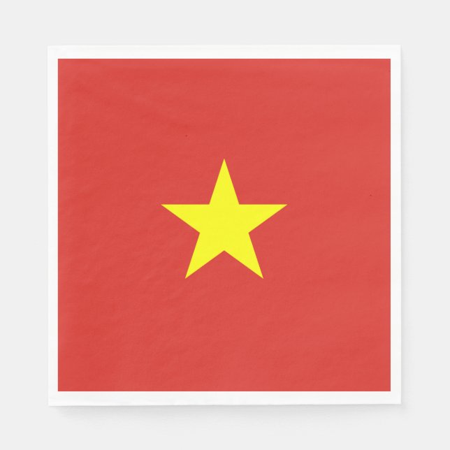 vietnamesische Flagge (Vietnam) Serviette (Vorderseite)