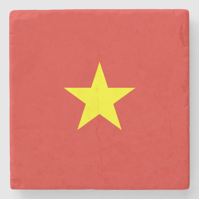 vietnamesische Flagge (Vietnam) Steinuntersetzer (Vorderseite)