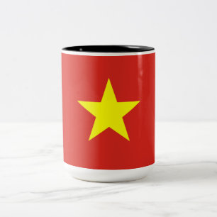 vietnamesische Flagge (Vietnam) Zweifarbige Tasse
