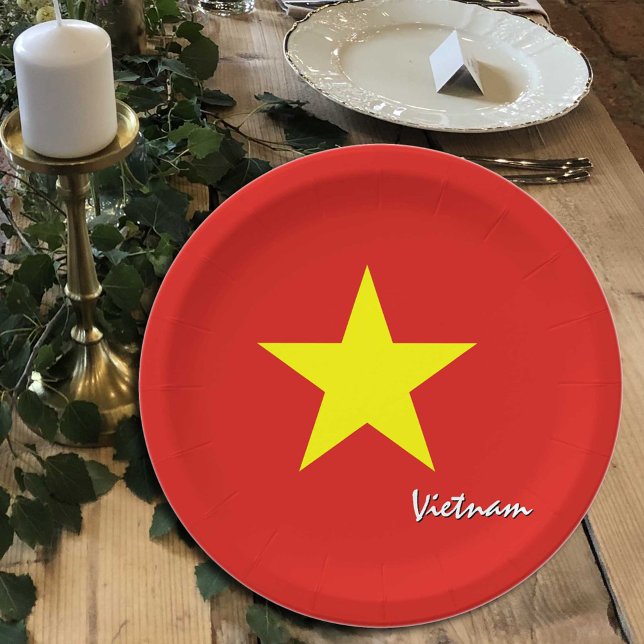 vietnamesische Flaggen-Teller, Party, Sport, Vietn Pappteller (Von Creator hochgeladen)