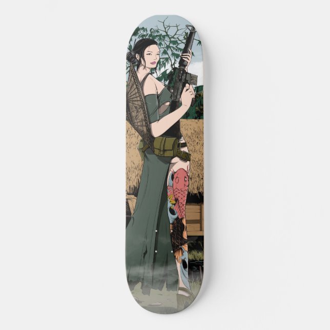 vietnamesische Frau Skateboard (Vorderseite)
