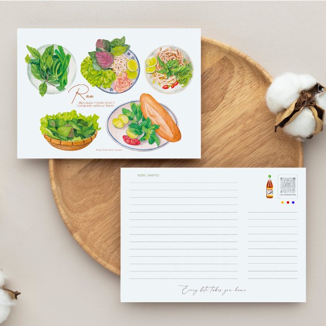 vietnamesische Geschirr Gemüse Postkarte (Von Creator hochgeladen)