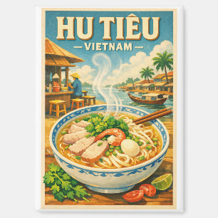Vietnamesische Hu Tieu, in einem klassischen Retro Magnet