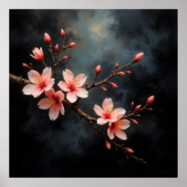 Vietnamesische Pfirsichblüten-Kunst Poster
