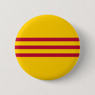 Vietnamesische Südflagge - Vietnam Cờ vàng Ba  Button