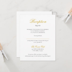 Vietnamesischer Bilingualer Empfang-Card in Script Einladung