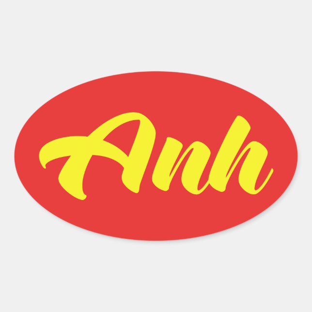 Vietnamesischer Bruder - Anh ~ TietDeskVietLanguag Ovaler Aufkleber (Vorderseite)