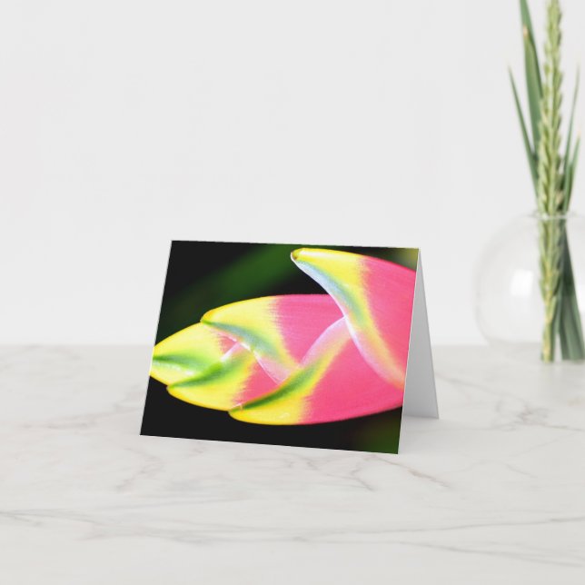 Vietnamesischer Heliconia Jeder Anlass Notecard Dankeskarte (Vorderseite)
