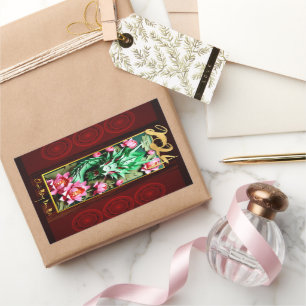 Vietnamesischer Holzdrache Neujahr 2024 RecS Rechteckiger Aufkleber