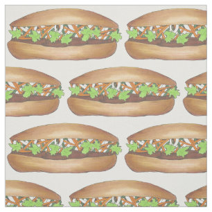 Vietnamesischer Schweinefleisch Banh Mi Sandwich F Stoff
