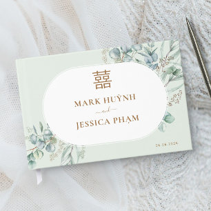 Vietnamesisches Eukalyptus-Song-Hy-Hochzeit Gästebuch