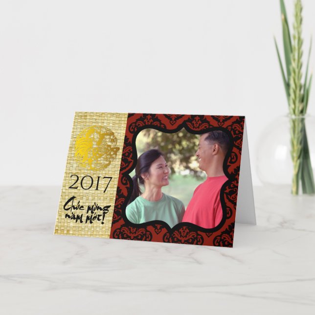 Vietnamesisches Hahn-Gruß-Karten-Foto 2017 frame2 Karte (Vorderseite)