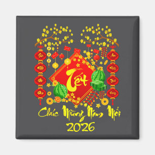 Vietnamesisches Lunar Neujahr 2026 Tet Viet Chuc M Magnet