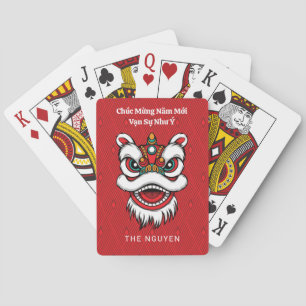 Vietnamesisches Mondneujahrs-Löwe Spielkarten