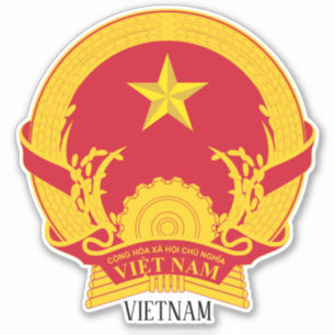 Vietnamesisches NationalEmblem Patriotic Aufkleber
