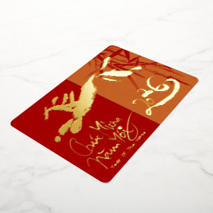 Vietnamesisches Neujahr des Pferdes 2026 FGC1 Folien Feiertagskarte