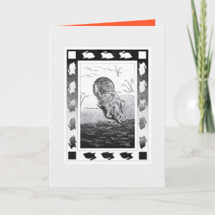 Vietnamesisches Rabbit - Neujahr: geklappte Grußka Karte