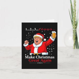 Vietnamesisches Weihnachtsbäer-Party Trump Christm Karte