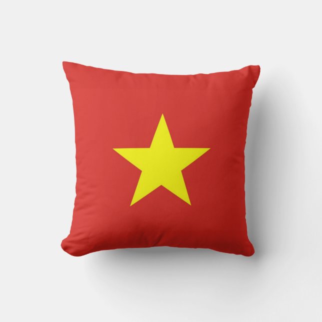 Vietnamflagge auf amerikanischem MoJo-Pillow Kissen (Vorderseite)