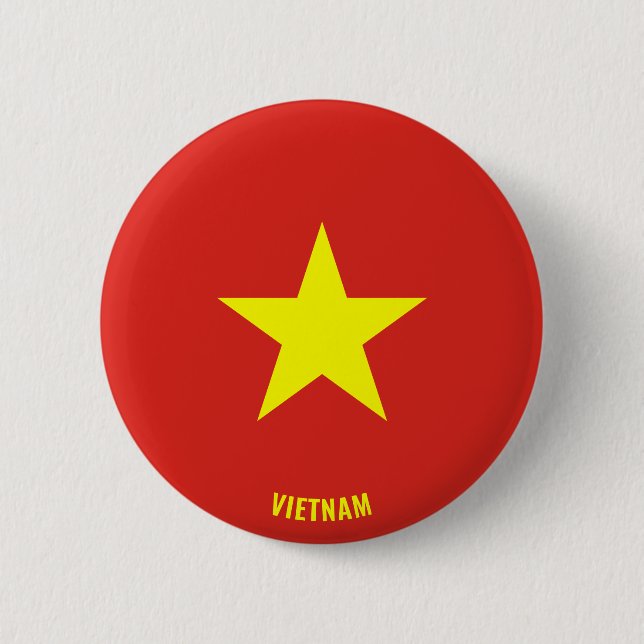Vietnamflagge Charming Patriotic Button (Vorderseite)