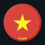 Vietnamflagge Charming Patriotic Magnet<br><div class="desc">Die vietnamesische Flagge Charming Patriotic Magnet mit der Vietnamflagge zeigte sich überall auf dem Magneten. Der Name des Landes ist in das Design am unteren Rand des Bildes eingebunden. Der Text kann mit der Funktion "Anpassen!" vollständig angepasst werden. Dieses schöne Vietnam Magnet ist das stilvolle Geschenk für jeden Anlass. ©...</div>