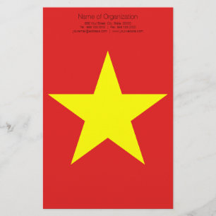Vietnamflagge Gelber Star personalisiert Stationie Briefpapier