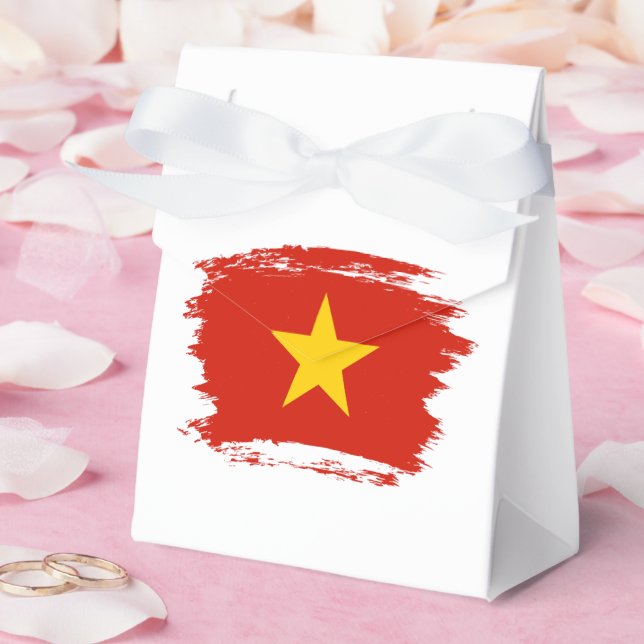 Vietnamflagge Geschenkschachtel (Hochzeit)