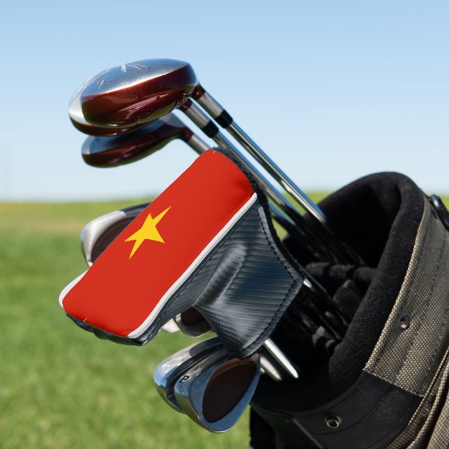 Vietnamflagge Golf Headcover (In Situ)