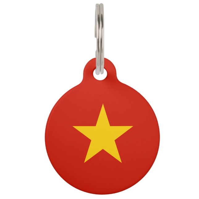 Vietnamflagge Haustiermarke (Vorderseite)