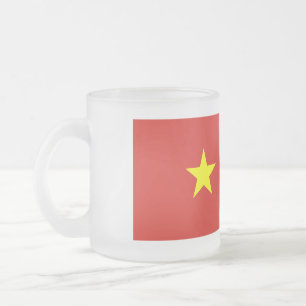 Vietnamflagge Mattglastasse