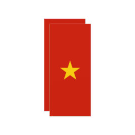 Vietnamflagge Menükarte