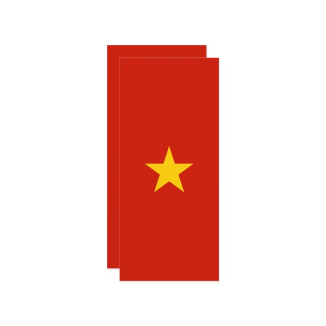 Vietnamflagge Menükarte (Vorderseite/Rückseite Beispiel)
