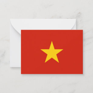 Vietnamflagge Mitteilungskarte