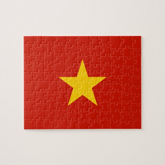 Vietnamflagge Puzzle (Horizontal)