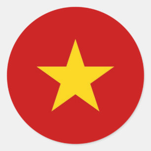 Vietnamflagge Runder Aufkleber