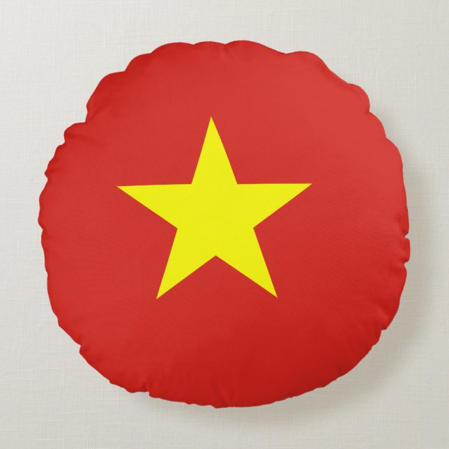 Vietnamflagge Rundes Kissen (Vorderseite)